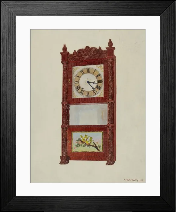 Framed Print : Shelf Clock, 1936. Creator: Alvin M Gully