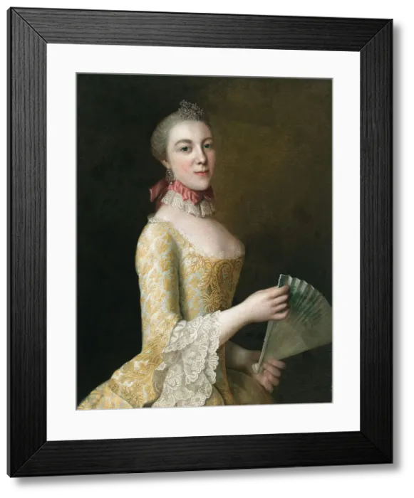 Framed Print : Portrait of Duchess Christiane of Mecklenburg-Strelitz (1735-1794). Creator: Woge, Daniel (1717-1797) Framed Print : Portrait of Duchess Christiane of Mecklenburg-Strelitz (1735-1794). Creator: Woge, Daniel (1717-1797)