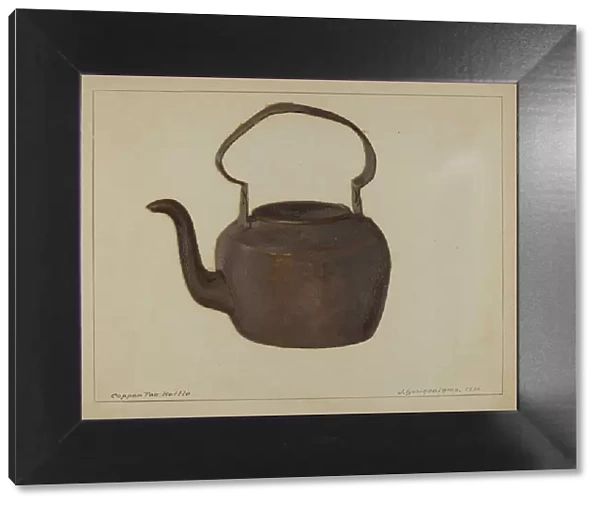 Copper Tea Kettle, c. 1936. Creator: J. Howard Iams