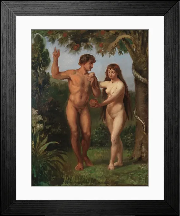 Framed Print : Eve Tempts Adam, 1825-1873. Creator: Wilhelm Marstrand Framed Print : Eve Tempts Adam, 1825-1873. Creator: Wilhelm Marstrand