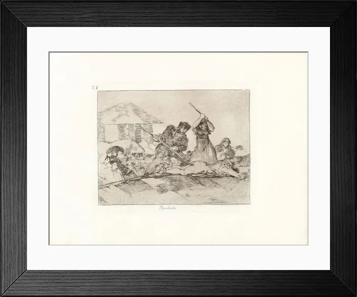 Framed Print : Los Desastres de la Guerra (The Disasters of War), Plate 28: Populacho (Rabble), 1810s. Creator: Goya, Francisco, de (1746-1828) Framed Print : Los Desastres de la Guerra (The Disasters of War), Plate 28: Populacho (Rabble), 1810s. Creator: Goya, Francisco, de (1746-1828)