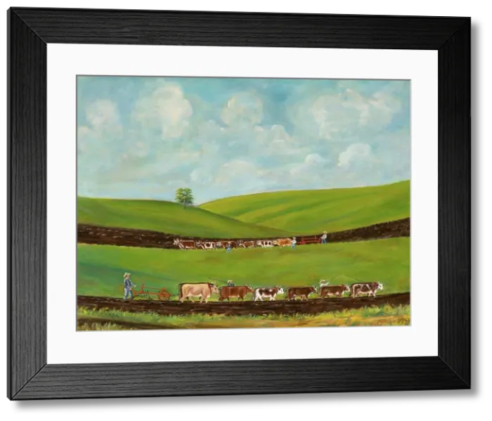 Framed Print : Breaking Ground, c. 1939. Creator: Orrie McCombs Framed Print : Breaking Ground, c. 1939. Creator: Orrie McCombs