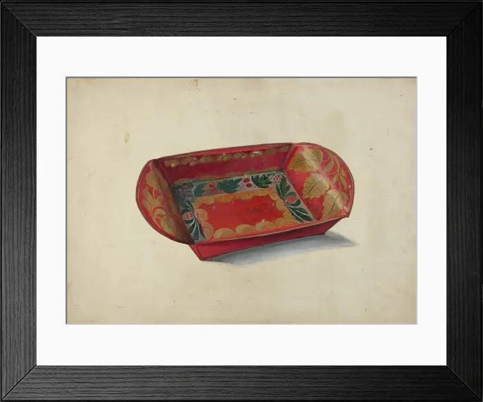 Framed Print : Tray, 1935 / 1942. Creator: Myra Newswanger Framed Print : Tray, 1935 / 1942. Creator: Myra Newswanger