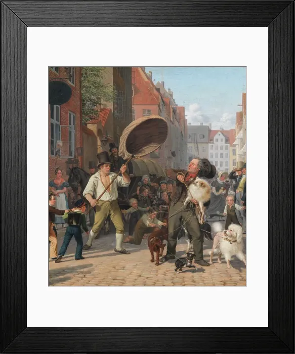 Framed Print : Street Scene in the Dogdays, 1832. Creator: Wilhelm Marstrand Framed Print : Street Scene in the Dogdays, 1832. Creator: Wilhelm Marstrand