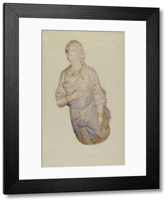 Framed Print : Figurehead from Kenilworth, 1935 / 1942. Creator: Curry M. Bartlett. Figurehead from Kenilworth, 1935 / 1942. Creator: Curry M. Bartlett Framed Print : Figurehead from Kenilworth, 1935 / 1942. Creator: Curry M. Bartlett. Figurehead from Kenilworth, 1935 / 1942. Creator: Curry M. Bartlett