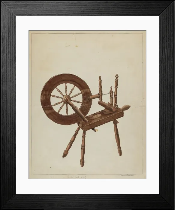 Framed Print : Spinning Wheel, 1935 / 1942. Creator: Ludmilla Calderon Framed Print : Spinning Wheel, 1935 / 1942. Creator: Ludmilla Calderon