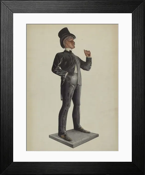 Framed Print : Tobacco Store - Male Figure, c. 1937. Creators: Donald Donovan, Harold Bliss Framed Print : Tobacco Store - Male Figure, c. 1937. Creators: Donald Donovan, Harold Bliss