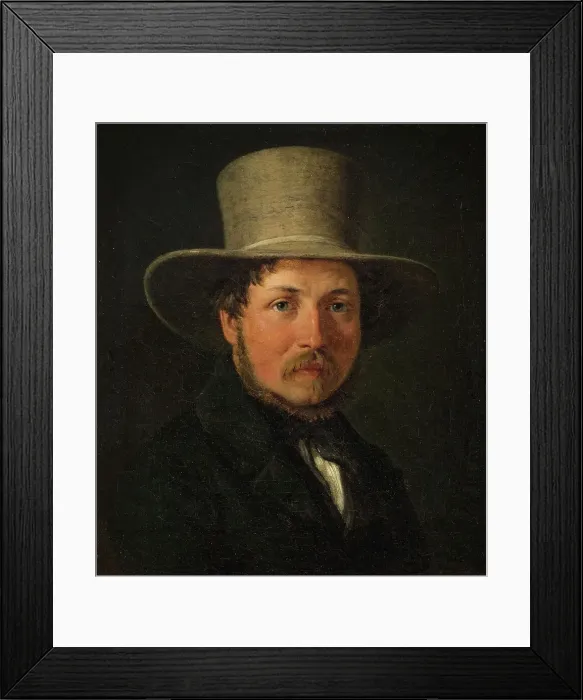 Framed Print : The Painter Christen Kobke, 1839. Creator: Wilhelm Marstrand Framed Print : The Painter Christen Kobke, 1839. Creator: Wilhelm Marstrand