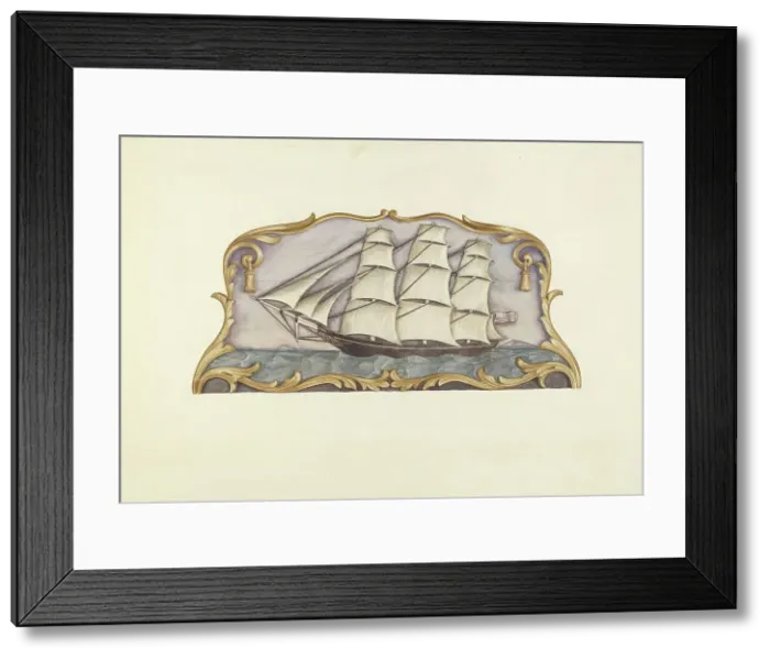 Framed Print : Ship Carver's Sign, c. 1938. Creator: Dorothy Hay Jensen Framed Print : Ship Carver's Sign, c. 1938. Creator: Dorothy Hay Jensen