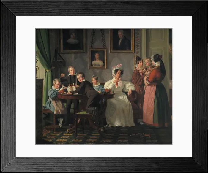 Framed Print : The Waagepetersen Family, 1836. Creator: Wilhelm Marstrand Framed Print : The Waagepetersen Family, 1836. Creator: Wilhelm Marstrand