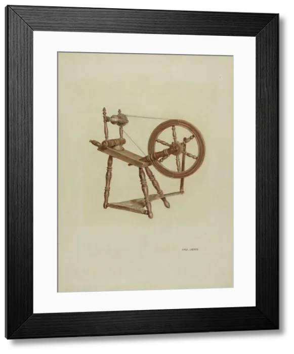 Framed Print : Spinning Wheel, c. 1939. Creator: Virgil A. Liberto Framed Print : Spinning Wheel, c. 1939. Creator: Virgil A. Liberto