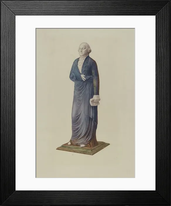 Framed Print : Garden Figure - George Washington, c. 1940. Creator: Zabelle Missirian Framed Print : Garden Figure - George Washington, c. 1940. Creator: Zabelle Missirian