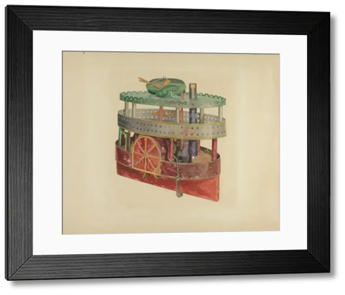 Framed Print : Model of a Side-Wheeler, 1935 / 1942. Creator: William Pollman Framed Print : Model of a Side-Wheeler, 1935 / 1942. Creator: William Pollman