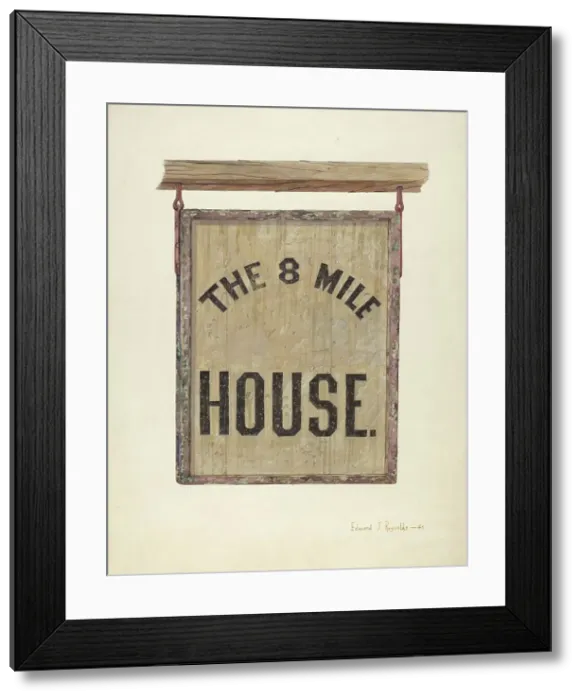 Framed Print : Tavern Sign, c. 1941. Creator: E.J. Reynolds Framed Print : Tavern Sign, c. 1941. Creator: E.J. Reynolds