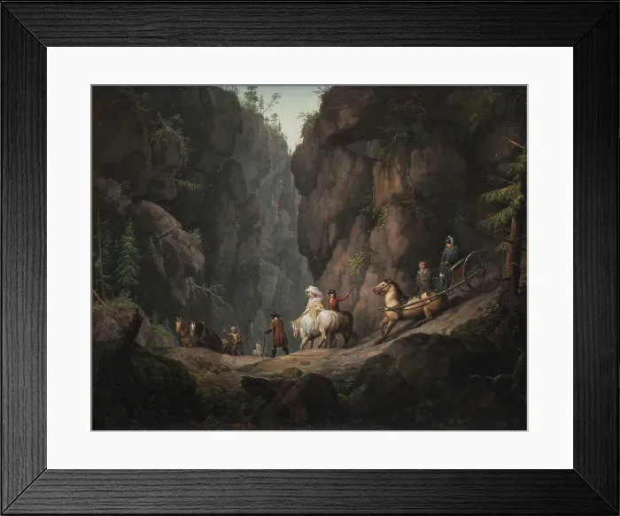 Framed Print : The Passage through Krokkleven near Ringerike in Norway, 1788-1789. Creator: Erik Pauelsen Framed Print : The Passage through Krokkleven near Ringerike in Norway, 1788-1789. Creator: Erik Pauelsen