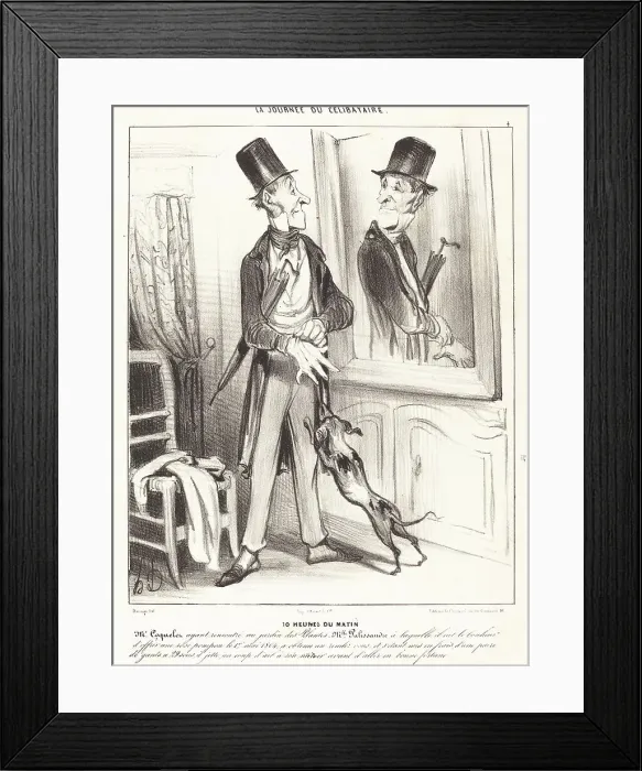 Framed Print : 10 heures du matin, 1839. Creator: Honore Daumier Framed Print : 10 heures du matin, 1839. Creator: Honore Daumier