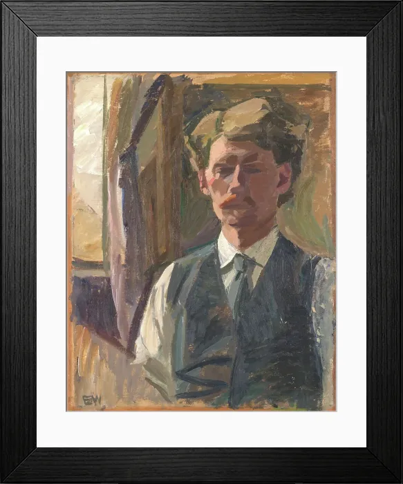 Framed Print : Self-Portrait, 1913-1917. Creator: Edvard Weie Framed Print : Self-Portrait, 1913-1917. Creator: Edvard Weie