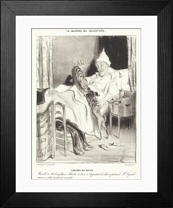 Framed Print : 7 heures du matin, 1839. Creator: Honore Daumier Framed Print : 7 heures du matin, 1839. Creator: Honore Daumier