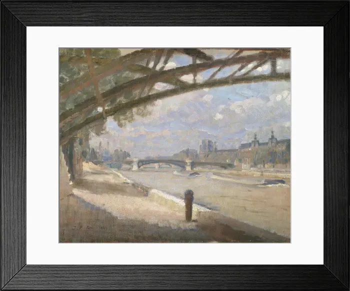 Framed Print : Under the Pont des Arts, Paris. Noon, 1910. Creator: Julius Paulsen Framed Print : Under the Pont des Arts, Paris. Noon, 1910. Creator: Julius Paulsen