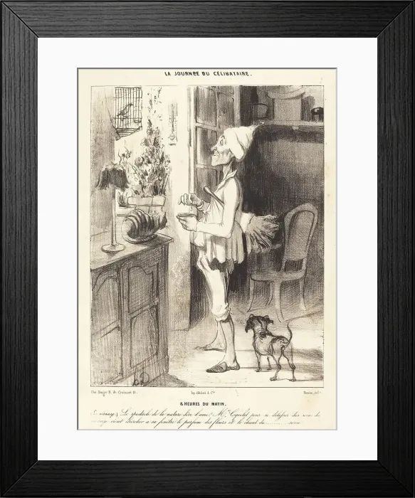 Framed Print : 8 heures du matin, 1839. Creator: Honore Daumier Framed Print : 8 heures du matin, 1839. Creator: Honore Daumier