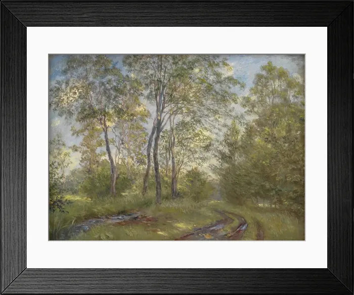 Framed Print : A River near Meilgård Manor, Jutland, 1894. Creator: Theodor Esbern Philipsen Framed Print : A River near Meilgård Manor, Jutland, 1894. Creator: Theodor Esbern Philipsen
