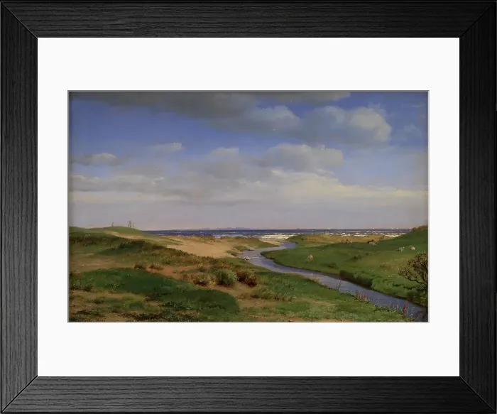 Framed Print : View of the North Coast of Zealand at Dronningmolle, 1844. Creator: Peter Christian Thamsen Skovgaard Framed Print : View of the North Coast of Zealand at Dronningmolle, 1844. Creator: Peter Christian Thamsen Skovgaard