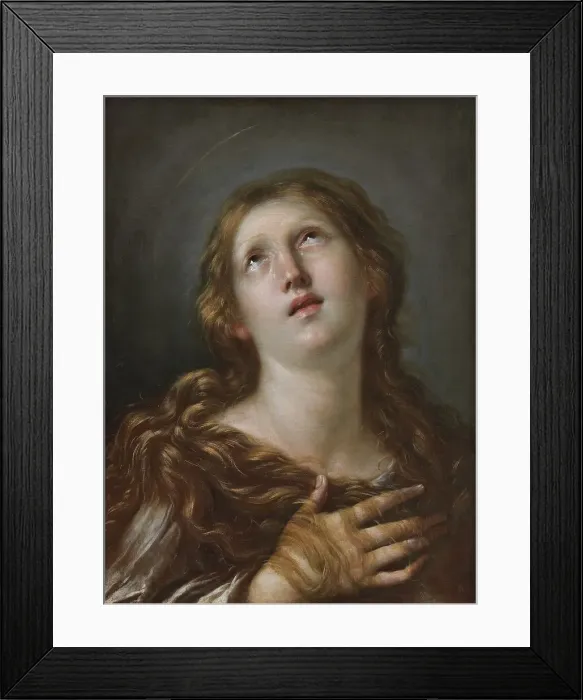 Framed Print : The Penitent St Mary Magdalene, 1651-1670. Creator: Girolamo Troppa