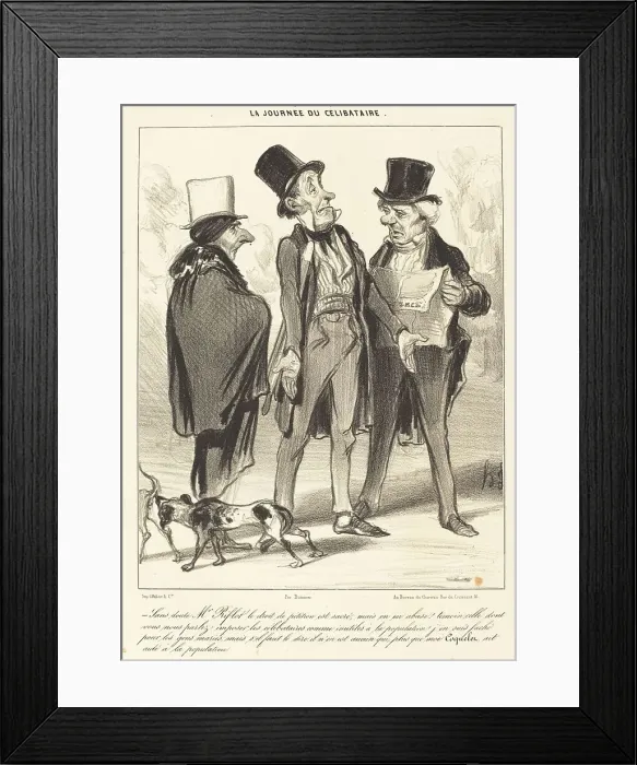 Framed Print : Sans doute M. Riflot le droit... 1839. Creator: Honore Daumier Framed Print : Sans doute M. Riflot le droit... 1839. Creator: Honore Daumier