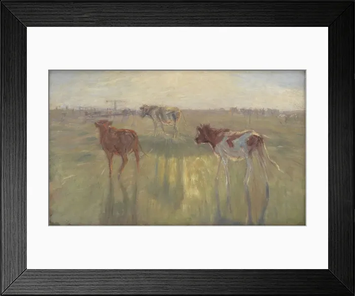 Framed Print : Cattle Seen against the Sun on the Island of Saltholm, 1892. Creator: Theodor Esbern Philipsen Framed Print : Cattle Seen against the Sun on the Island of Saltholm, 1892. Creator: Theodor Esbern Philipsen