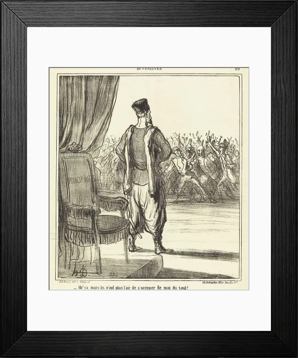 Framed Print : Ah! ça... ils n'ont plus l'air de s'occuper de moi, 1866. Creator: Honore Daumier