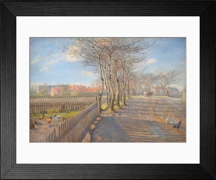 Framed Print : Country Lane with Trees. Kastrup, 1891. Creator: Theodor Esbern Philipsen