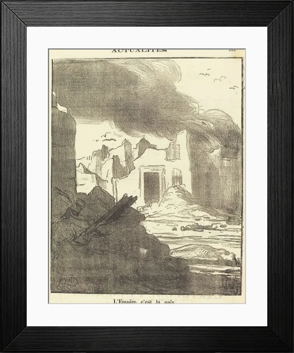 Framed Print : L'empire c'est la paix, 1870. Creator: Honore Daumier Framed Print : L'empire c'est la paix, 1870. Creator: Honore Daumier