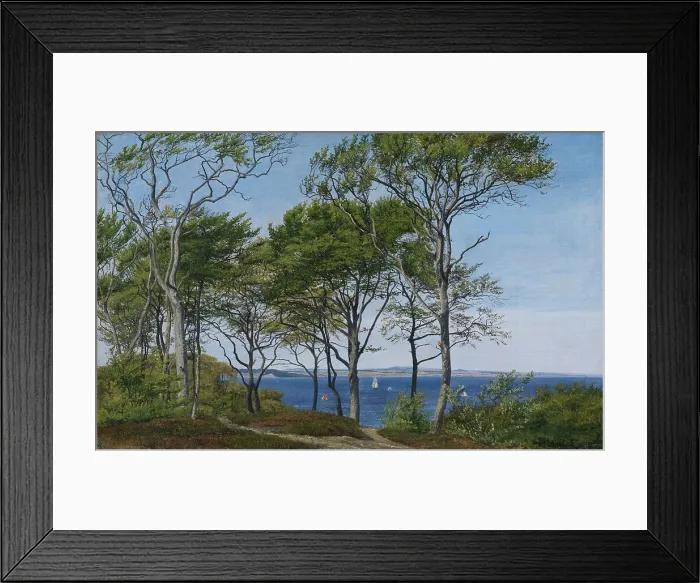 Framed Print : View Through Beech Trees Across a Fiord, 1850-1859. Creator: Peter Christian Thamsen Skovgaard Framed Print : View Through Beech Trees Across a Fiord, 1850-1859. Creator: Peter Christian Thamsen Skovgaard