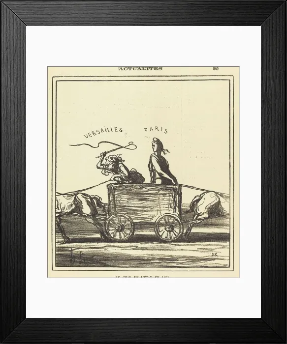Framed Print : Le char de l'état en 1871, 1871. Creator: Honore Daumier Framed Print : Le char de l'état en 1871, 1871. Creator: Honore Daumier
