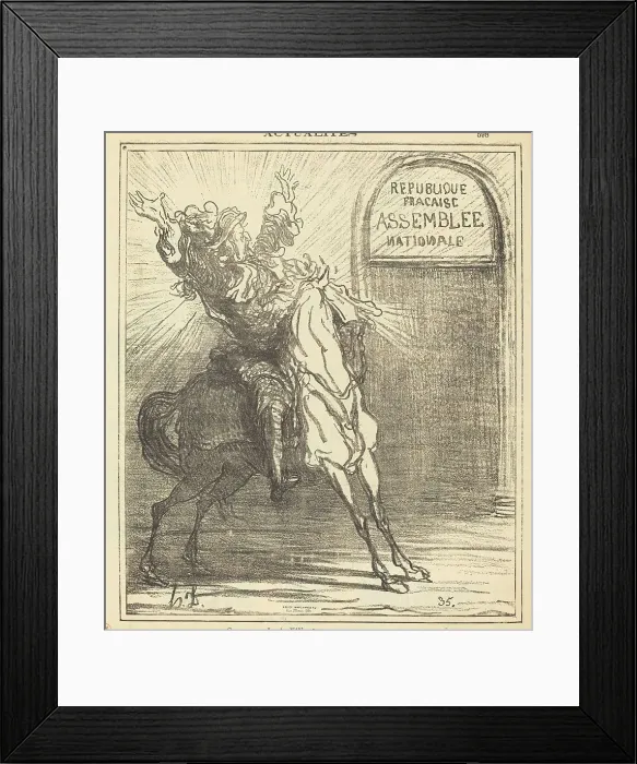 Framed Print : Ce pauvre Louis XIV n'en croyant pas ses yeux, 1871. Creator: Honore Daumier Framed Print : Ce pauvre Louis XIV n'en croyant pas ses yeux, 1871. Creator: Honore Daumier