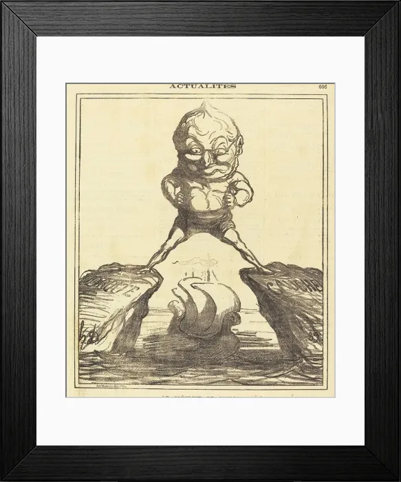 Framed Print : Le Président de Rhodes, 1871. Creator: Honore Daumier Framed Print : Le Président de Rhodes, 1871. Creator: Honore Daumier