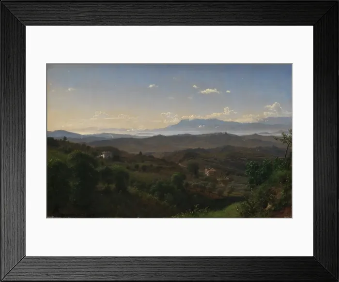 Framed Print : View of the Sacco Valley southeast of Olevano. The Volsci Montains can be Seen in the Background, 18 Creator: Peter Christian Thamsen Skovgaard Framed Print : View of the Sacco Valley southeast of Olevano. The Volsci Montains can be Seen in the Background, 18 Creator: Peter Christian Thamsen Skovgaard