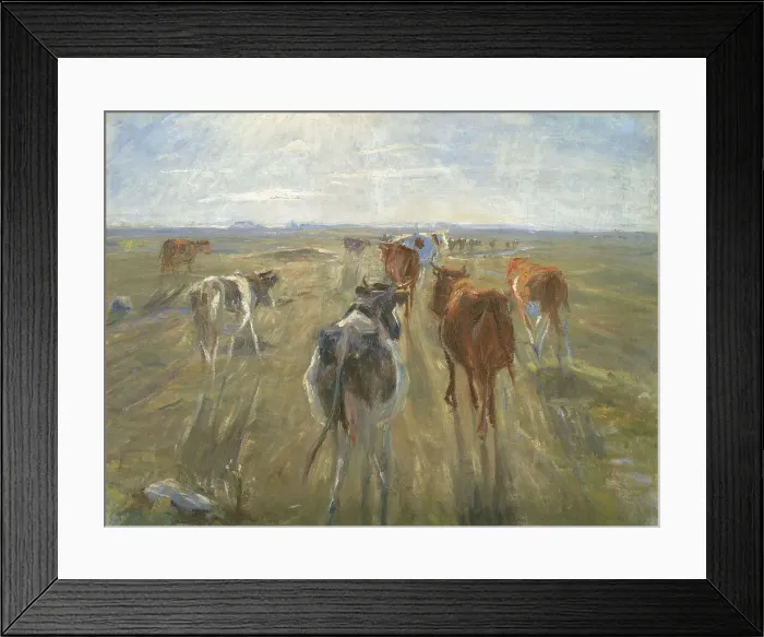 Framed Print : Long Shadows. Cattle on the Island of Saltholm, 1888-1892. Creator: Theodor Esbern Philipsen Framed Print : Long Shadows. Cattle on the Island of Saltholm, 1888-1892. Creator: Theodor Esbern Philipsen