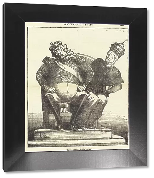 Trop étroit pour deux, 1870. Creator: Honore Daumier