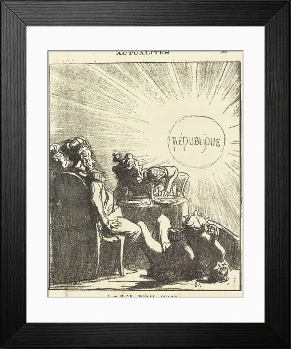 Framed Print : Leur Mané, Thecel, Pharès, 1871. Creator: Honore Daumier Framed Print : Leur Mané, Thecel, Pharès, 1871. Creator: Honore Daumier