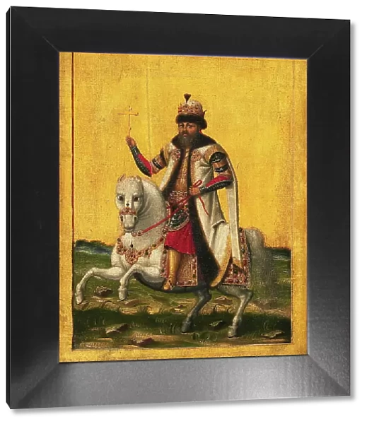 Mikhail Fyodorovitch (1613-45), Russian Tsar; Equestrian figure, 1650-1700. Creator: Unknown