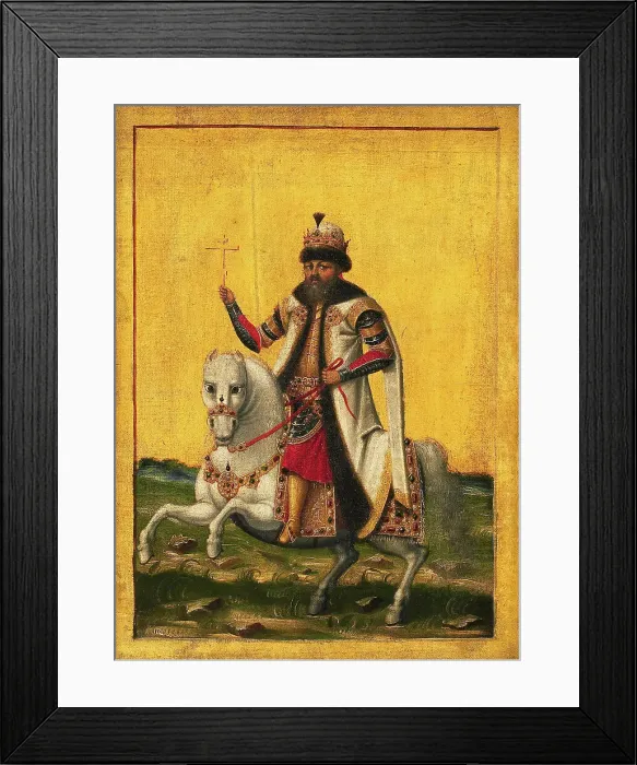 Framed Print : Mikhail Fyodorovitch (1613-45), Russian Tsar; Equestrian figure, 1650-1700. Creator: Unknown Framed Print : Mikhail Fyodorovitch (1613-45), Russian Tsar; Equestrian figure, 1650-1700. Creator: Unknown