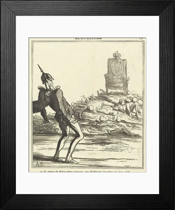 Framed Print : Le Prince de Hohenzollern... 1870. Creator: Honore Daumier Framed Print : Le Prince de Hohenzollern... 1870. Creator: Honore Daumier