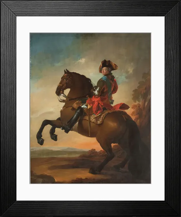 Framed Print : Frederik V on Horseback, 1754. Creator: Carl Gustaf Pilo Framed Print : Frederik V on Horseback, 1754. Creator: Carl Gustaf Pilo