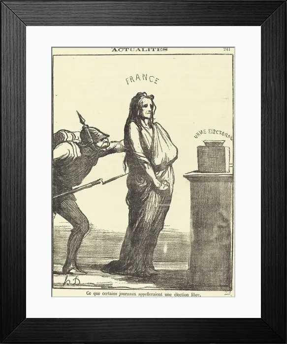 Framed Print : Ce que certains journaux appeleraient... 1870. Creator: Honore Daumier Framed Print : Ce que certains journaux appeleraient... 1870. Creator: Honore Daumier