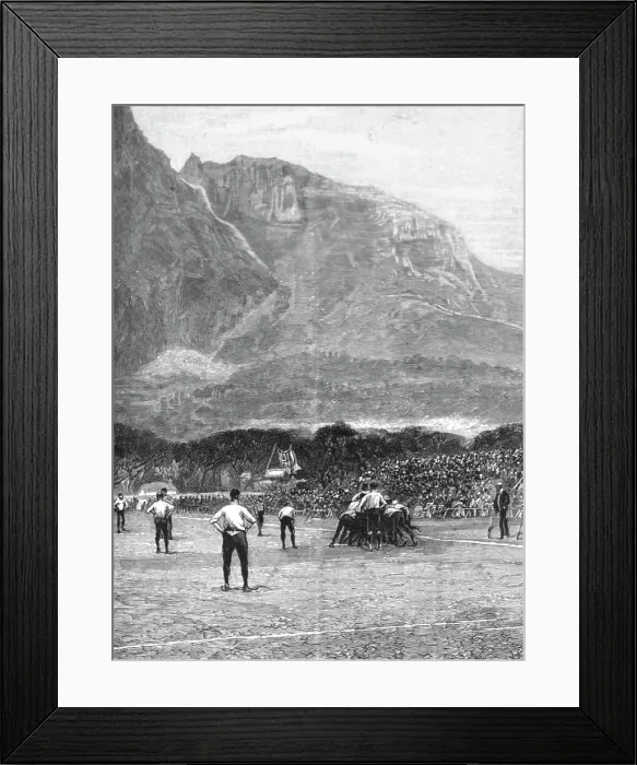 Framed Print : The English Football Team in South Africa--The Last match at Cape Town, 1891, 1891. Creator: Unknown Framed Print : The English Football Team in South Africa--The Last match at Cape Town, 1891, 1891. Creator: Unknown