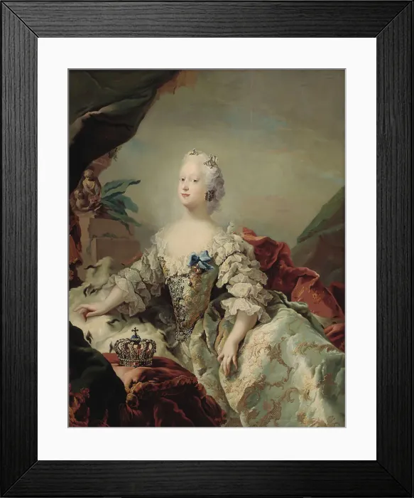Framed Print : Louise, Frederik V's First Queen in her Coronation Robes, 1747. Creator: Carl Gustaf Pilo Framed Print : Louise, Frederik V's First Queen in her Coronation Robes, 1747. Creator: Carl Gustaf Pilo