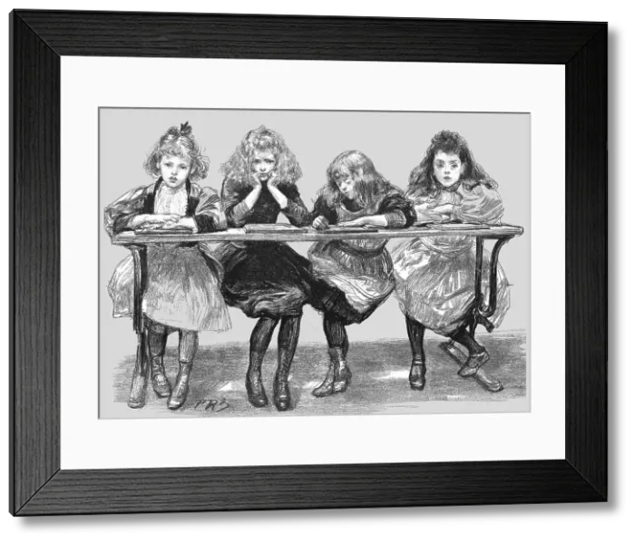 Framed Print : Free Education--A Difficult Problem, drawn from life, 1891. Creator: Unknown Framed Print : Free Education--A Difficult Problem, drawn from life, 1891. Creator: Unknown
