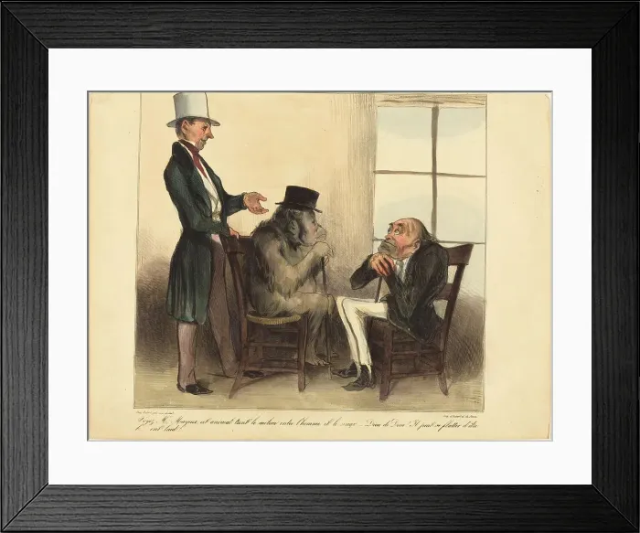 Framed Print : Voyez, Mr. Mayeux, cet animal... 1836. Creator: Honore Daumier Framed Print : Voyez, Mr. Mayeux, cet animal... 1836. Creator: Honore Daumier