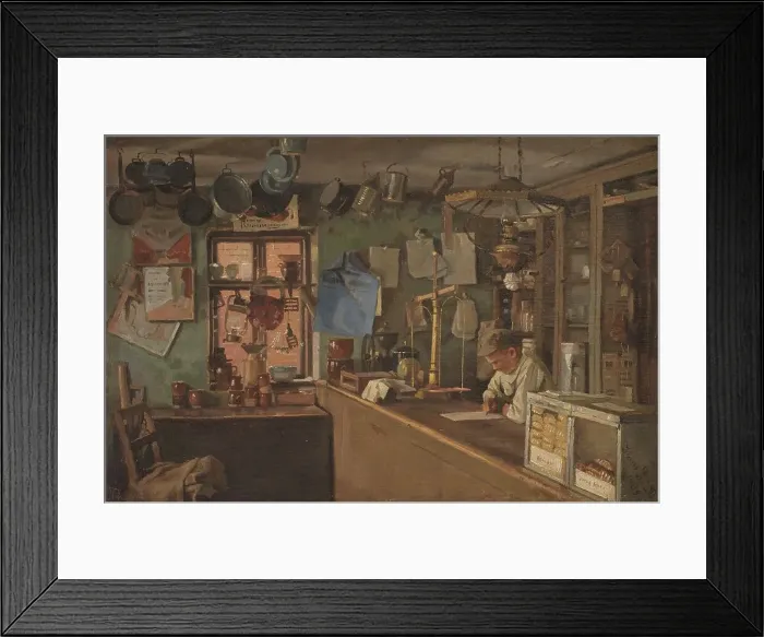Framed Print : A Country Grocer, 1909. Creator: Hans Smidth Framed Print : A Country Grocer, 1909. Creator: Hans Smidth